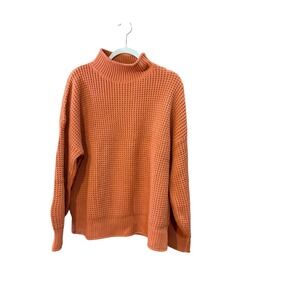 Universal Thread Women Orange Knit Mock Neck Pullover Sweater XL